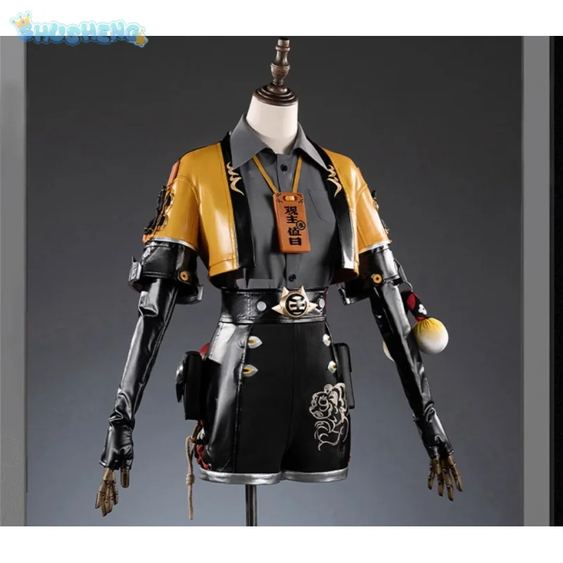 

Zenless Zone Zero Ju Fufu Cosplay Costume New Halloween party leather jacket pants waist bag props gloves men women fashion set