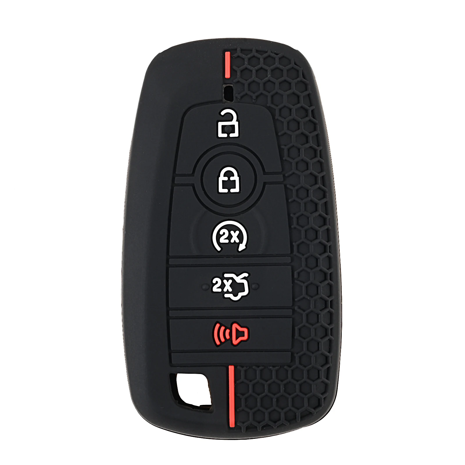 

1pc 5 Buttons Car Key Case Food Level Silicone Protective Cover for Ford F150 Car Remote Key Cover Shell (not Include Car Key)