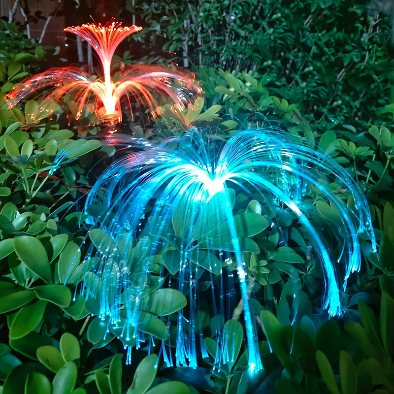 impermeavel led solar jellyfish luzes fibra optica decoracao lampada para gramado patio villa quintal ao ar livre jardim pcs por lote 01