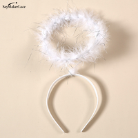 1pcs Christmas Performances Party Favor Feather Angel Headband Cosplay Costume Angel Outfit Angel Halo Headband