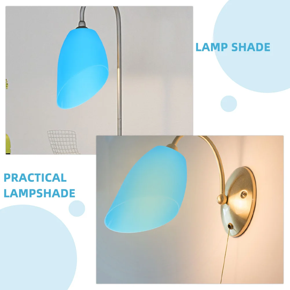 

Inclined Horseshoe Lamp Shade Plastic Replacement Cover Easy Install Warm Light Desktop Bedside Table Lamp Shade