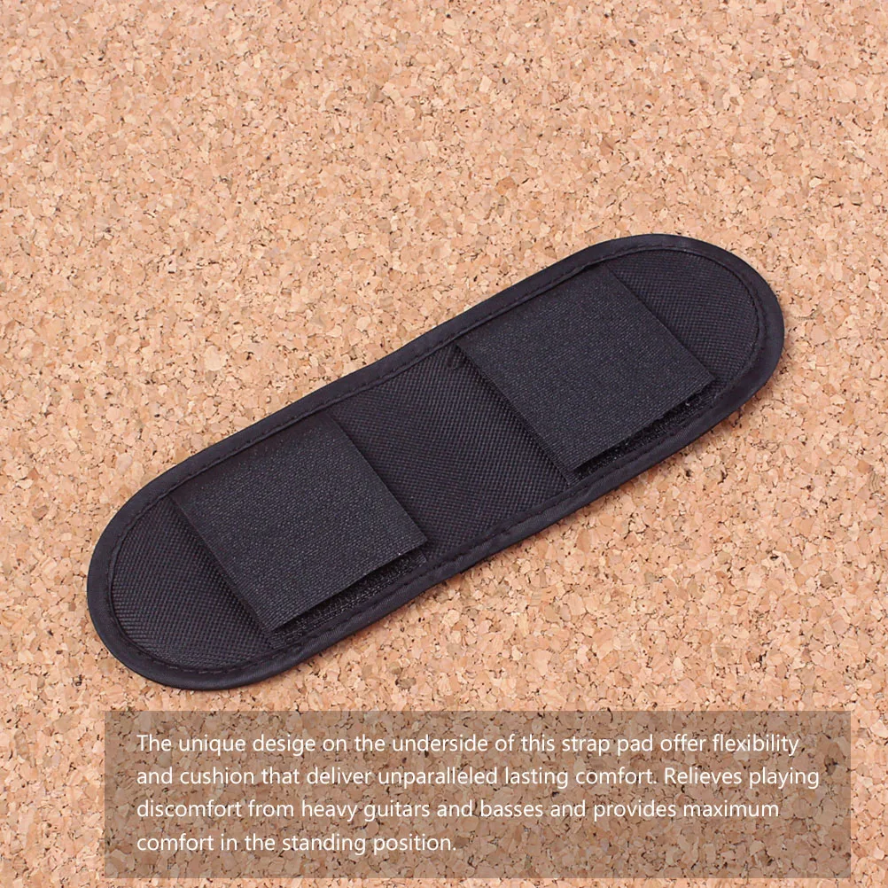 

Guitar Strap Shoulder Pads Non Slip Black Protective Bass Parts Accessory Sweat Wicking Guitar Accessories