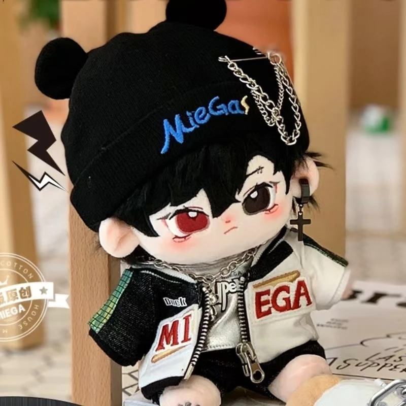 20CM Embroidered Baseball Jersey Hoodie Pants Hat Necklace Suit Outfits Plush Doll Clothes Cosplay Accessories Cartoon Costume