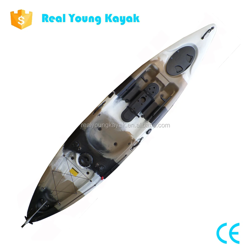 Single Canoe Fishing Kayak Plastic Sit on Top Boat