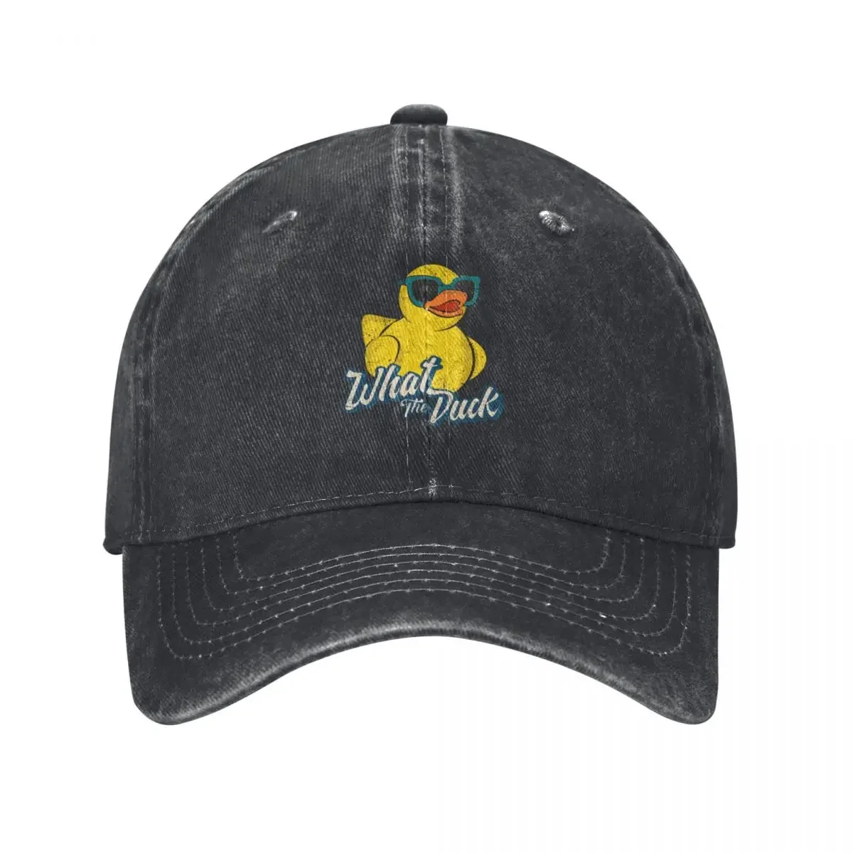 What The Duck Cute Yellow Duckling Baseball Cap Sunscreen Military Cap Man Ladies Men's