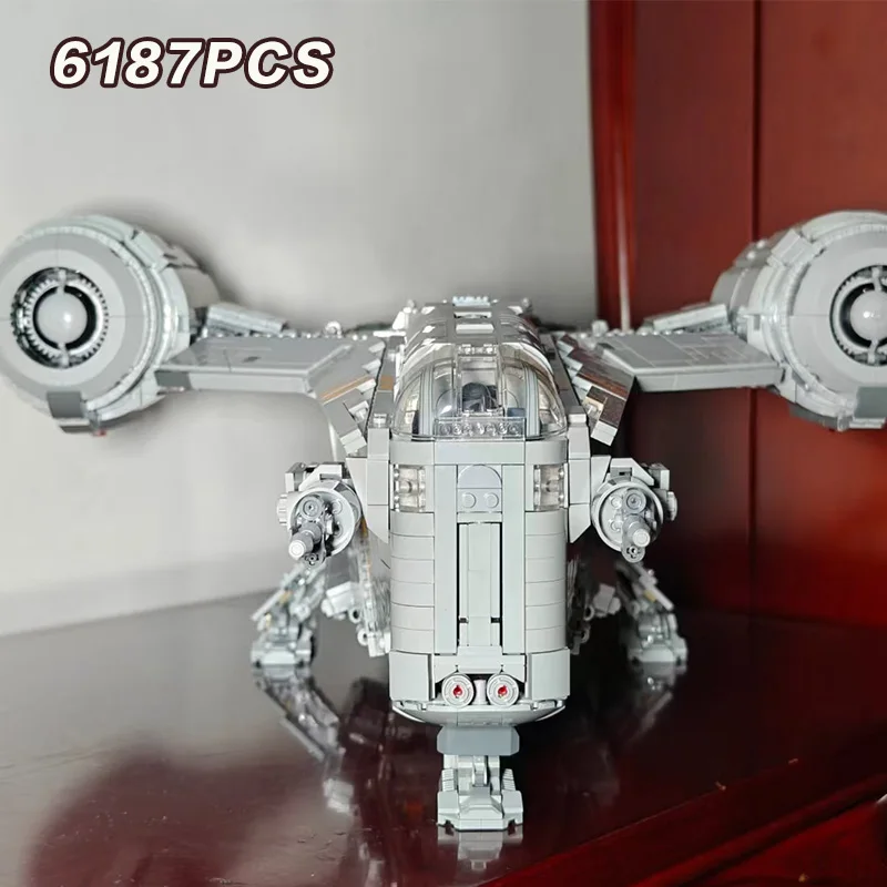 MINISO hot 6187 Stuks De Razor Crest Bouwstenen Model 75331 1023 STKS Ruimtevaartuig Bricks Speelgoed voor Jongens Ornament model in voorraad