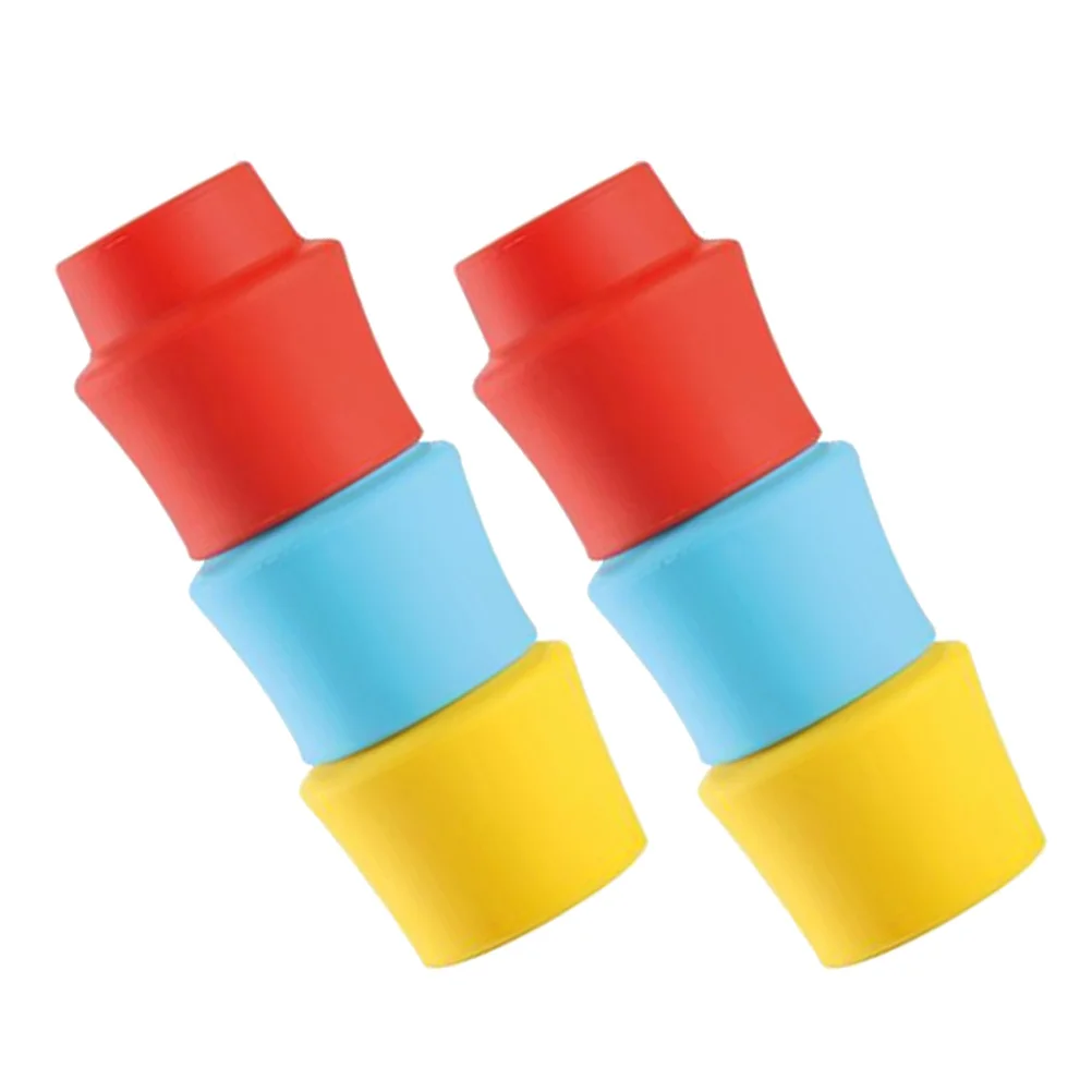 

6Pcs Silicone Wine Stopper Set Food Grade Bottle Caps for Freshness Sealing Red Wine Beer Vinegar Soy Sauce Containers Dustproof