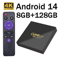 q96 max Android 14 Smart Home Theater 8GB 128GB TV Box Allwinner H313 Quad-Core HD HDR10+ 4K Media Player IPTV 4G Wifi TV Box
