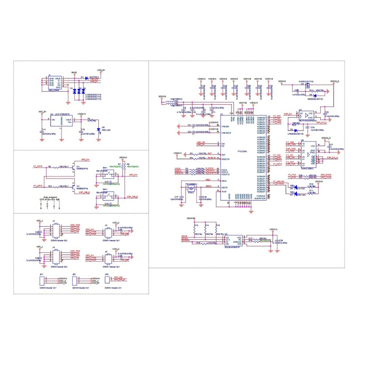 Для платы разработки ESP32 ESP-Prog JTAG Debug Program Downloader