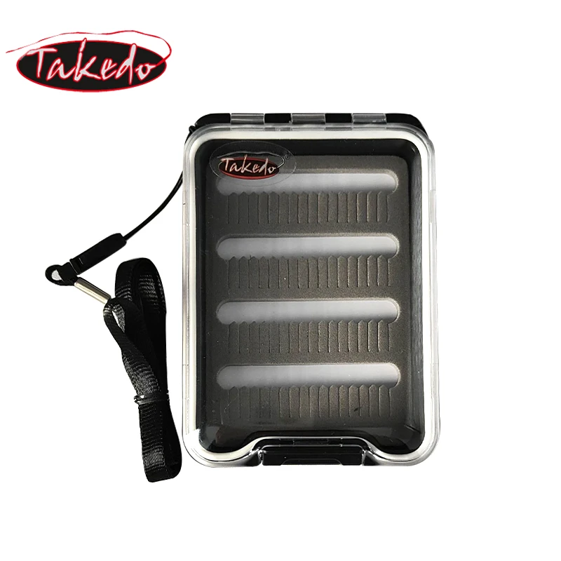 TAKEDO LF04 Portable Waterproof Fly Fishing Box Case 104*72*22 Storage Box Fish Hook Fly Fishing Lure All For Fishing