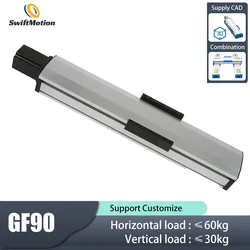 Double Rail Sealed Dustproof Ball Screw Slide Precision Linear Electric Screw Slide Transmission Cross Module Woodworking Gantry