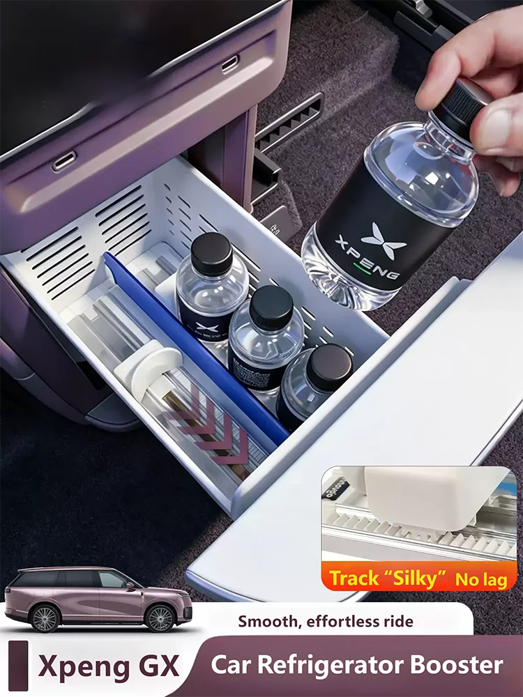 For Xpeng GX 2026 2027 Car Refrigerator Booster Auto Positioning Storage Rack Car Automatic Space-filling Storage Rack Supplies