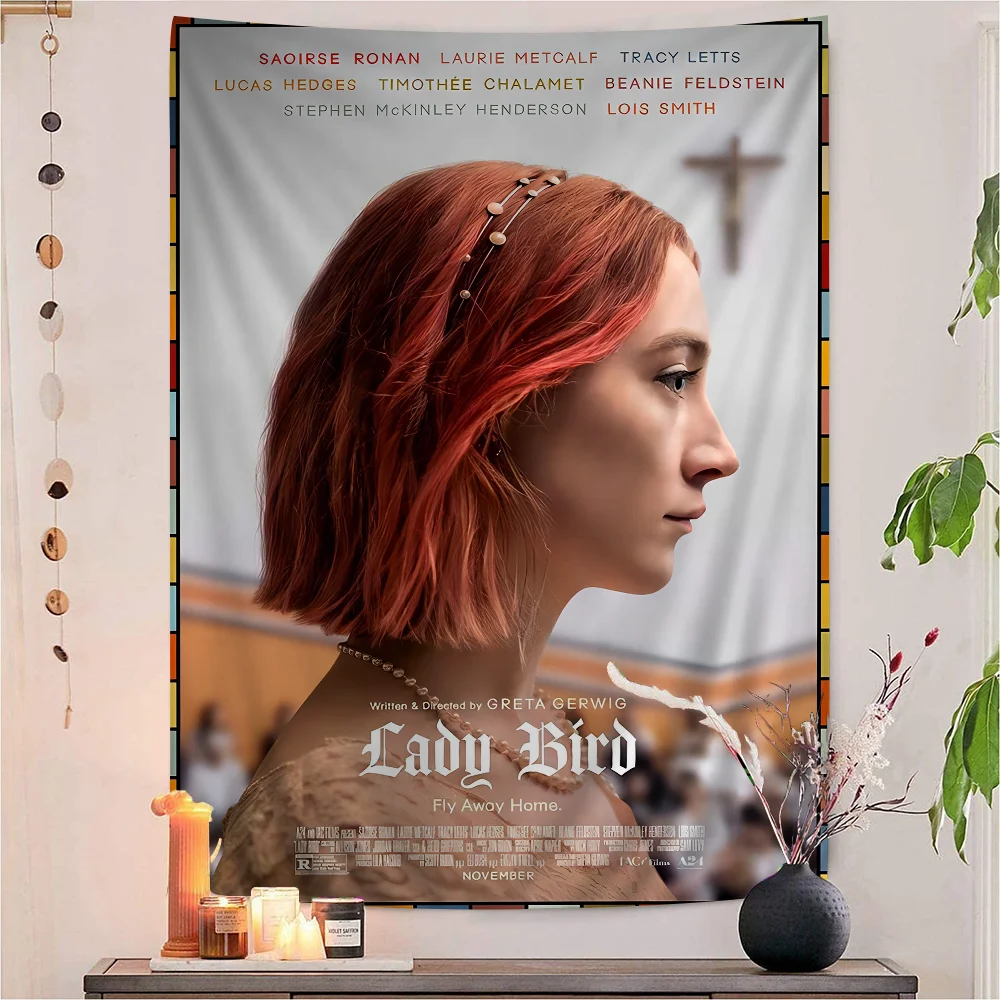 

Lady Bird Cartoon Tapestry For Living Room Home Dorm Decor INS Home Decor