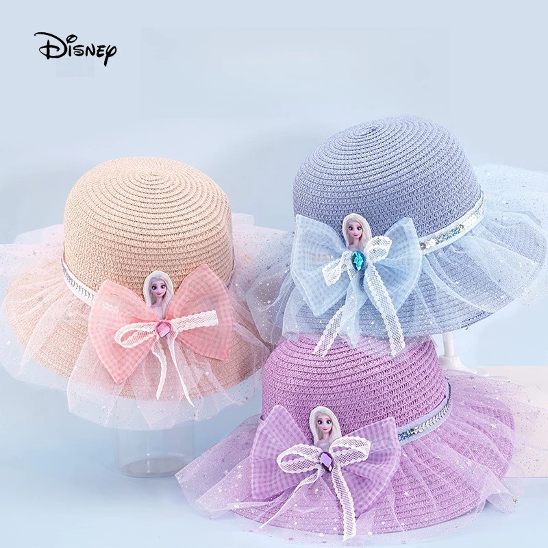 

Miniso Disney детская летняя шляпа от солнца снежная соломенная шляпа рыбацкая шляпа большая шляпа для девочек солнцезащитный крем солнцезащитный козырек блестящий ребенок