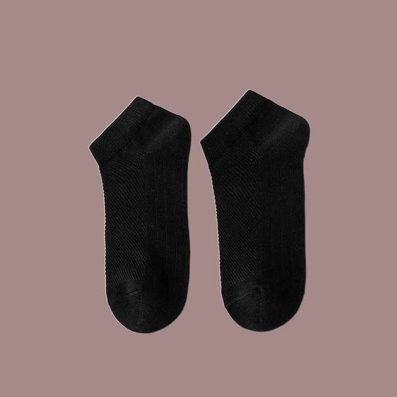 Chaussettes Courtes Basses pour Homme, Absorbant la Sueur, Mince, Respirant, Bateau, Printemps, Été, Automne, 5/10 Paires