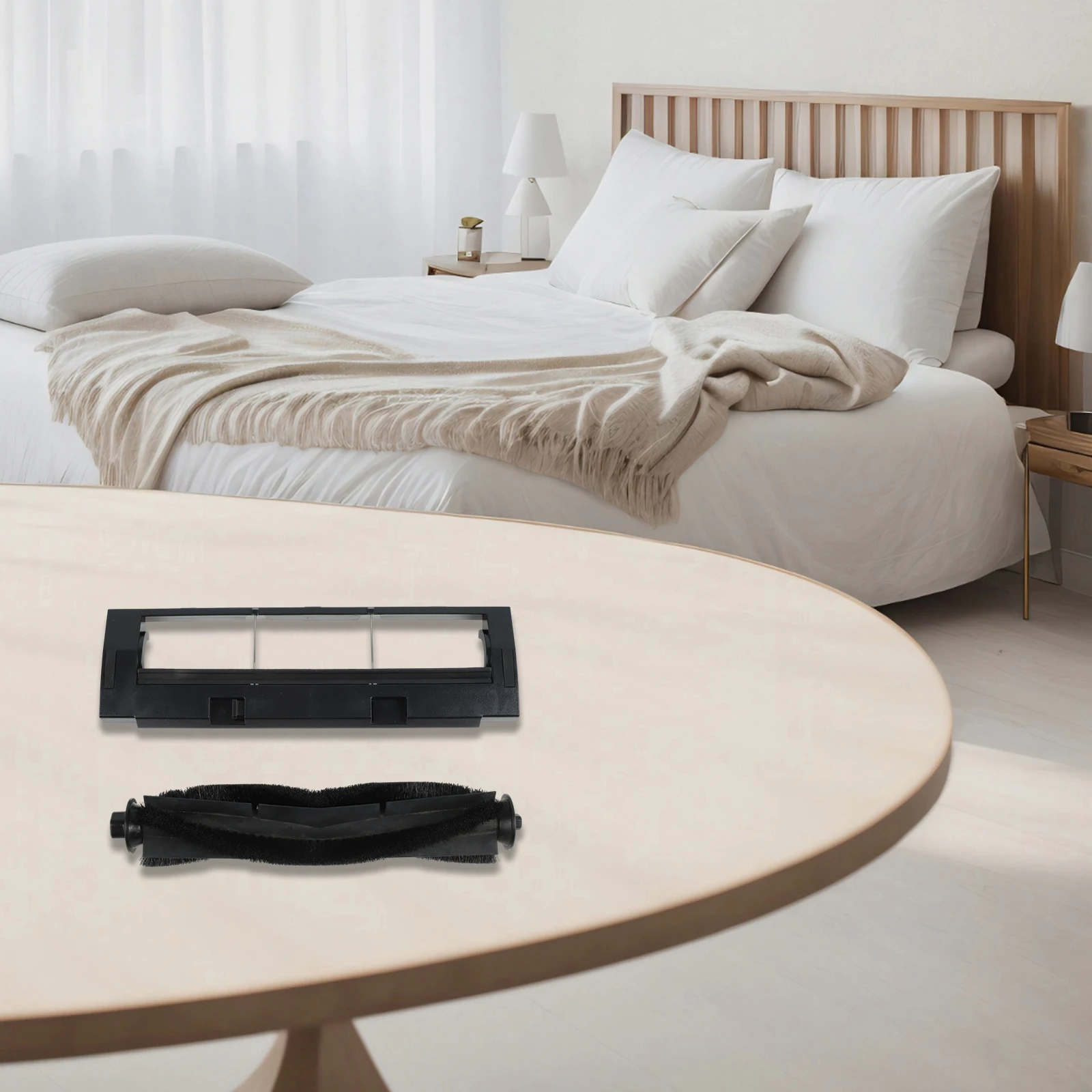 Main Brush with Replacement Guard for Airrobo For T10 Robot Vacuum Simple Installation and Effective Dirt Protection
