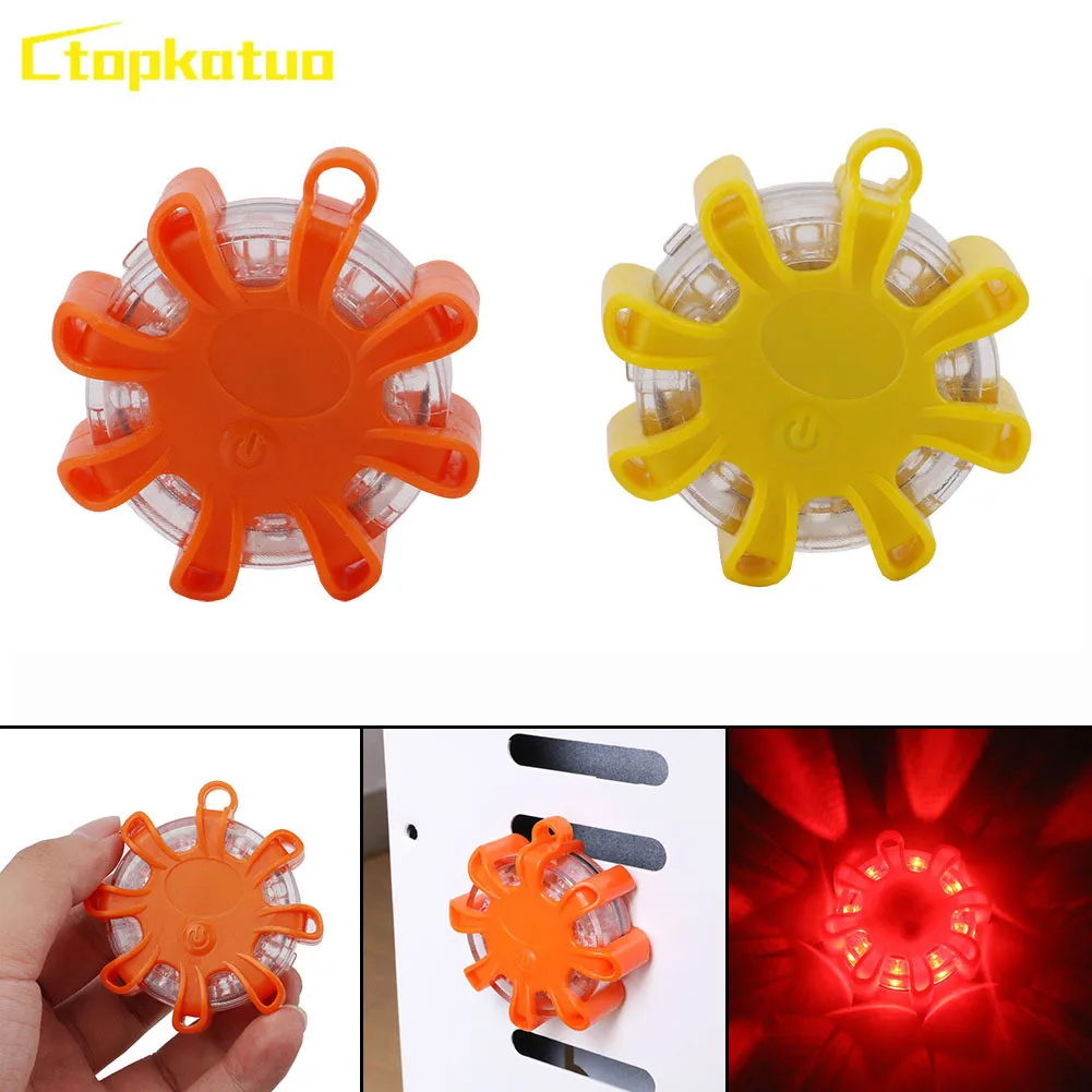 

MIni 8LED Magnetic Flares Emergency Lights Car Signal Strobe Light Auto Roadside Traffic Warning Flasher Beacon Lamp