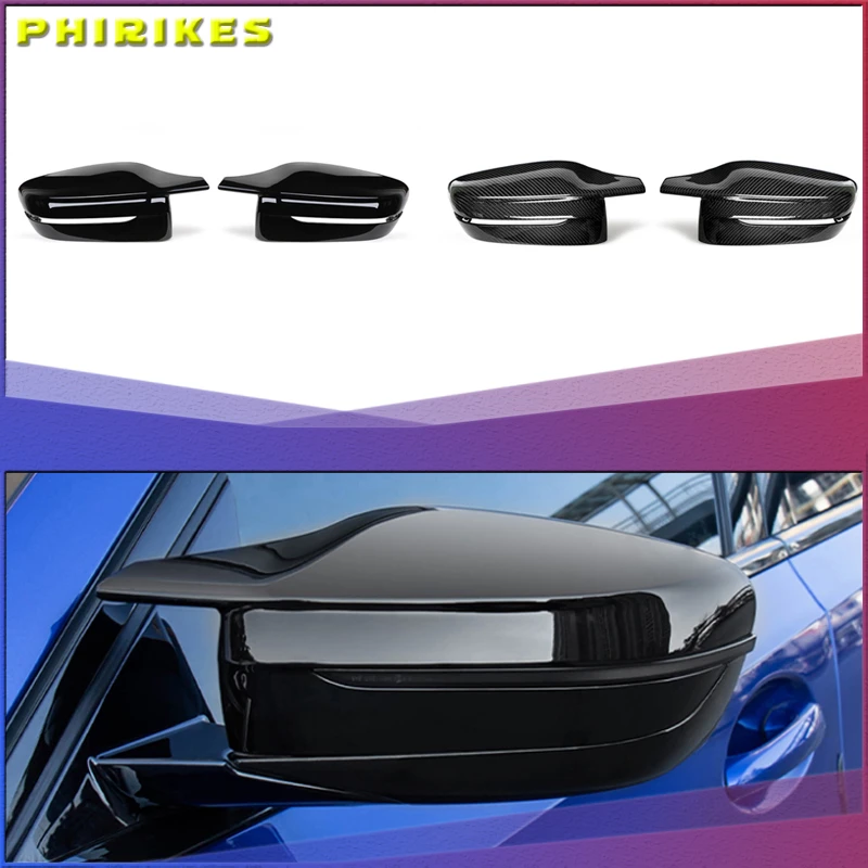 

M4 Look Carbon Fiber Look Black Side Mirror cover Caps for BMW 3 4 5 7 8 Series G20 G21 G28 320d 330i G30 G38 G11 G12 G15 G16