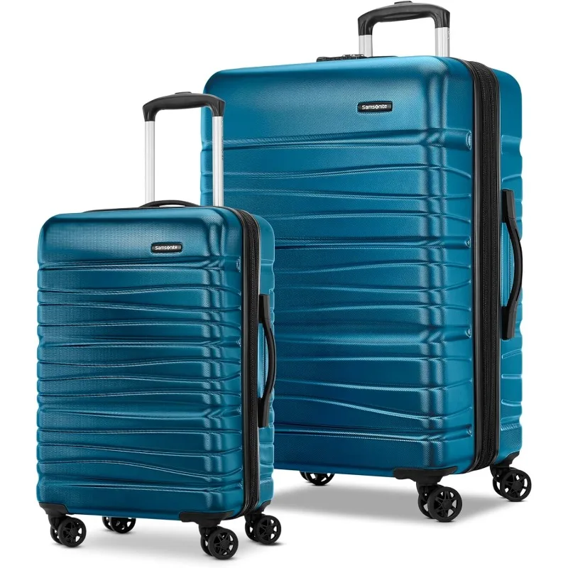 

Evolve Se Hardside Expandable Luggage with Double Spinner Wheels, Caribbean Blue, 2PC SET (CO/L)