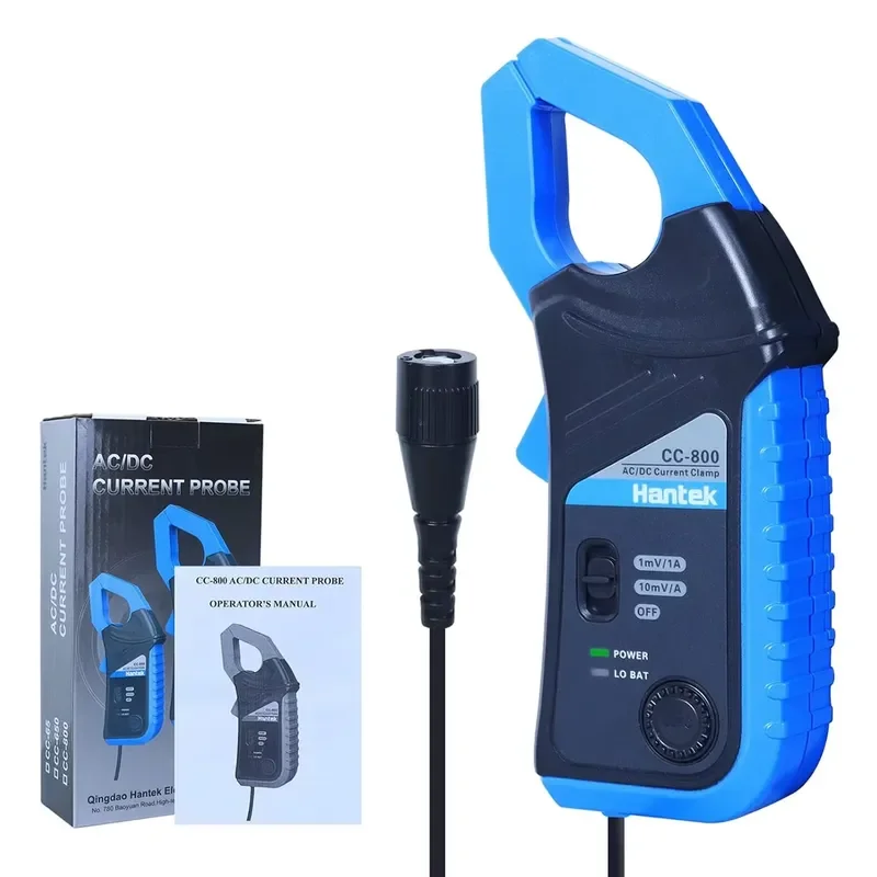 Hantek CC-800 AC/DC Current Clamp Oscilloscope Multimeter with 500A/800A 800V DC/AC Bandwidth 1mV/10mV BNC Connector