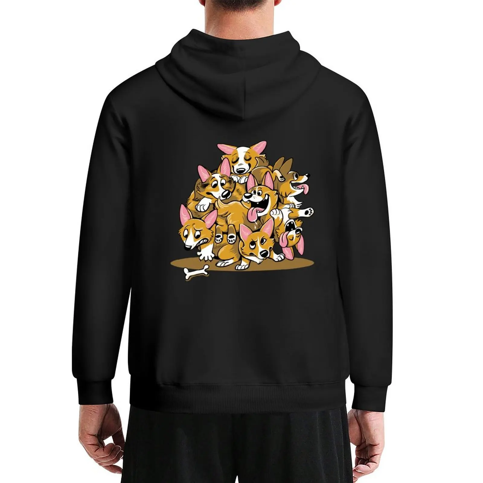 

Corgi Cluster Hoodie men's sweat-shirt men's clothes autumn new products graphic t shirts men graphic hoodie