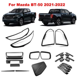 ABS black for Mazda BT-50 BT50 2021 2022 Exterior shape Accessories car Headlight tail lamp shade decorative frame shape