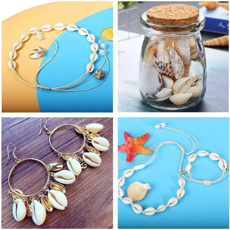 400 قطعة 13 مللي متر-16 مللي متر طويل مختلط الطبيعية Cowrie شل الخرز لا ثقب صدف الشاطئ Cowrie شل Charms DIY بها بنفسك صنع المجوهرات #6