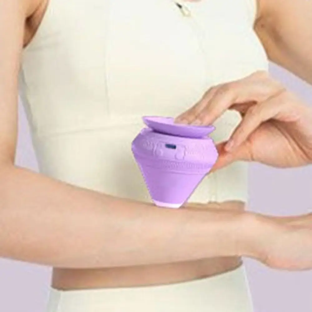 Electric Adsorption Type Massager Ball Vibrate 2 Adjustable Temperature Silicone Massage Cone Ergonomic Trigger Point