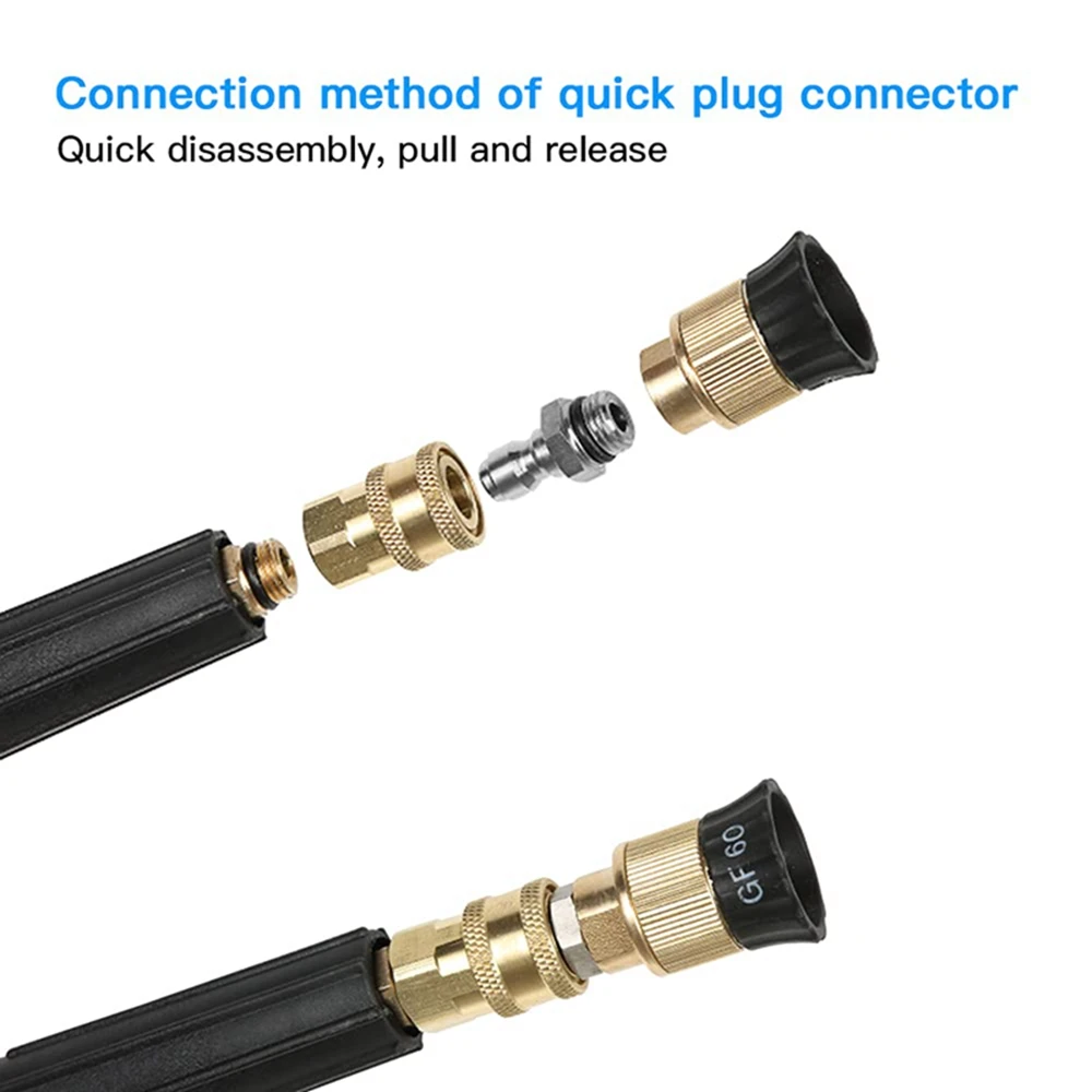 Imagem -04 - Lavadora de Pressão Adaptador Polegada Conector Rápido para Conexões Roscas M14 Acoplamento de Latão Kit de Desconexão Rápida para Mangueira Spray Lance