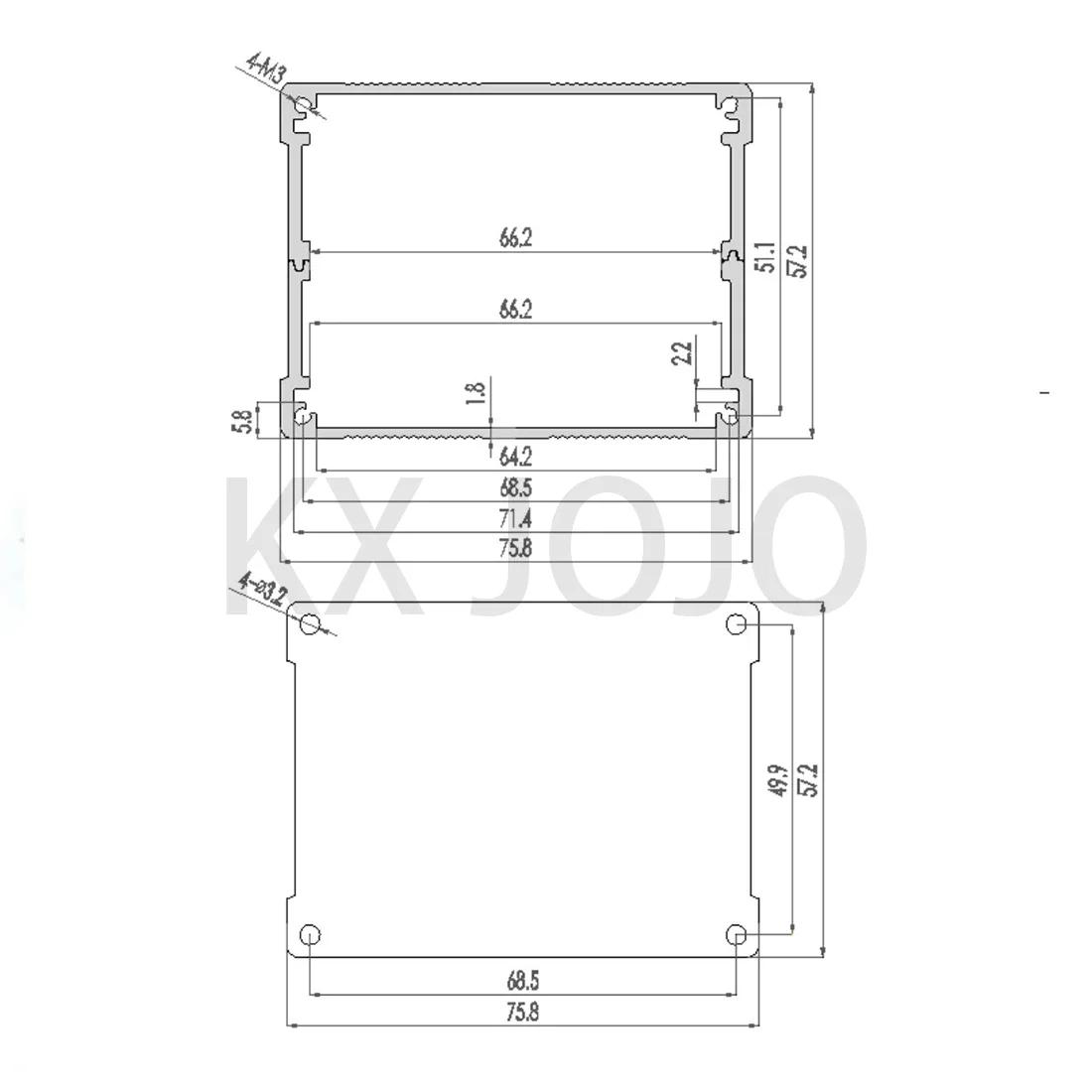 Aluminum Enclosure 76*57*100mm Split Case Silver/Black Straight/Bending Electronic PCB Instrument DIY Power Supply image 6
