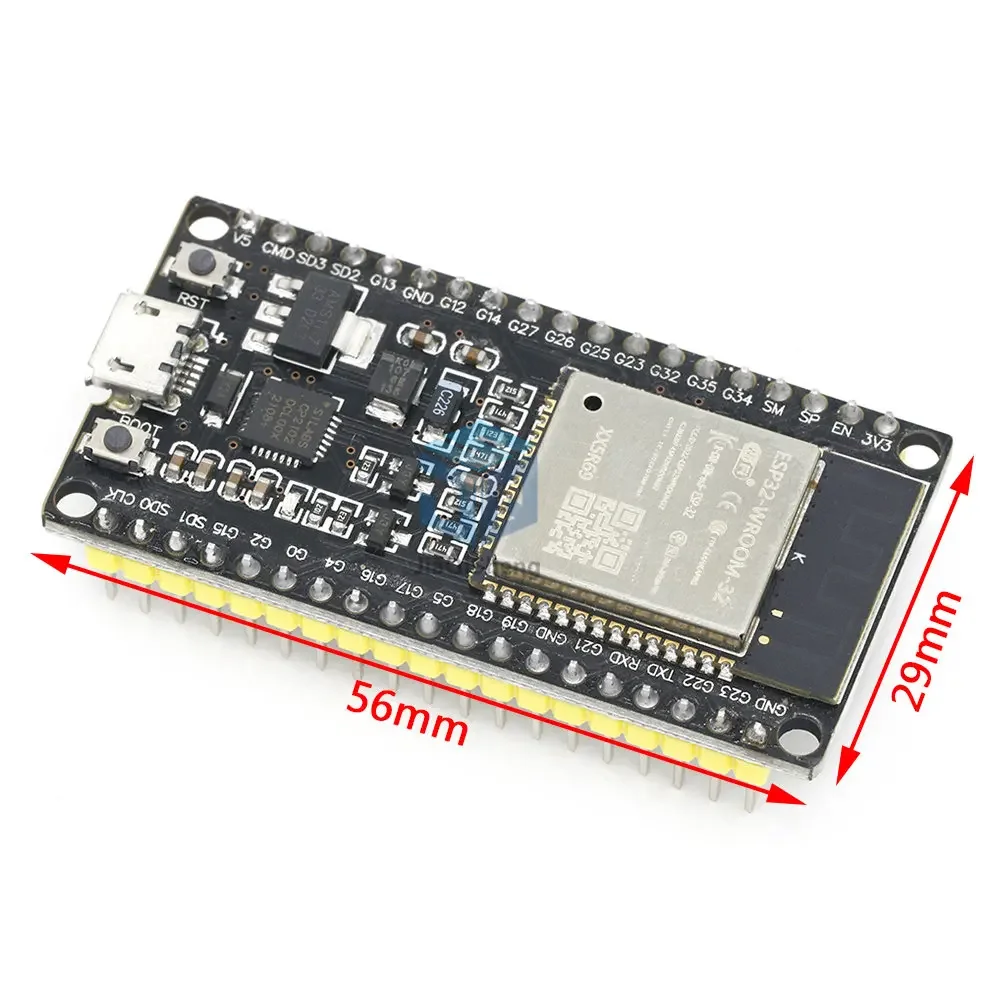 ESP32 Wroom ESP-WROOM-32 WIFI Bluetooth Development Board Dual Core CPU CP2102 Ultra-Low Power ESP32S Micro USB for Arduino