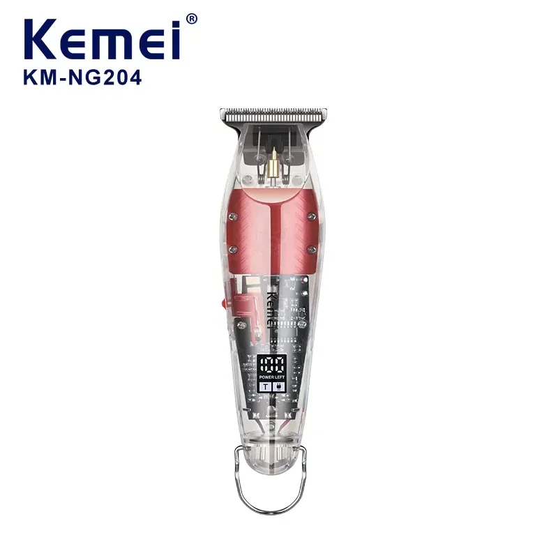 KeMei KM-NG204 Small Electric Pusher Silent LCD Digital Display USB Home Hairdresser Professional