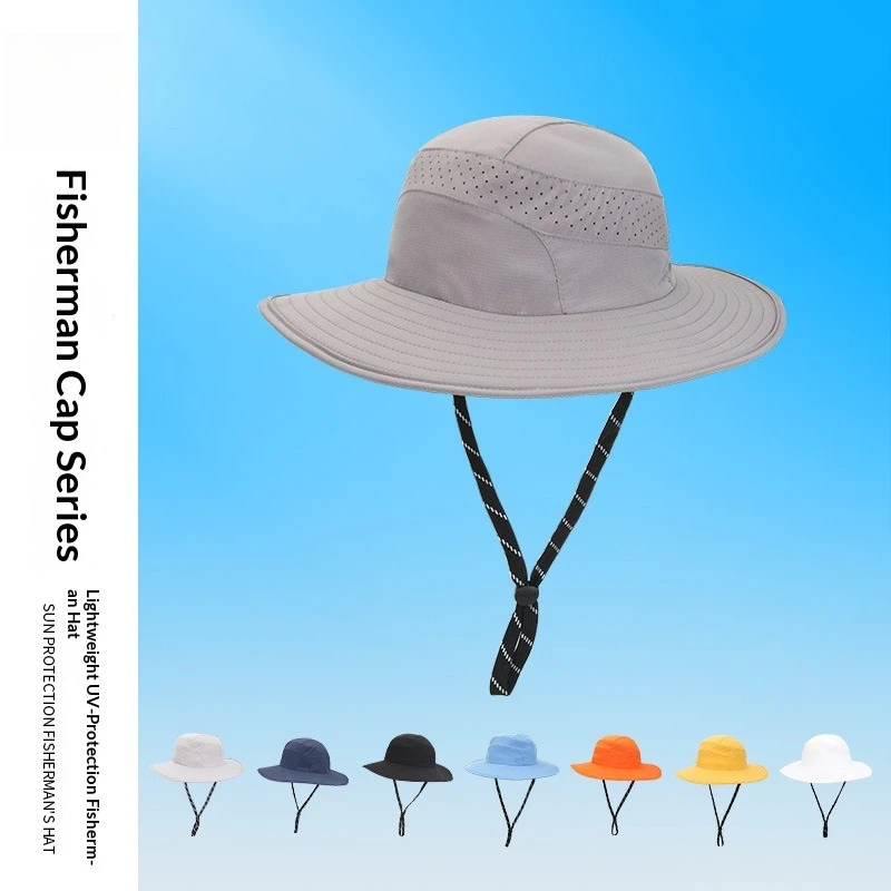 

Summer Outdoor Sun Hat Mountaineering Fishing Leisure Breathable Big Edge Sun Protection Sun Quick Drying Fisherman Hat