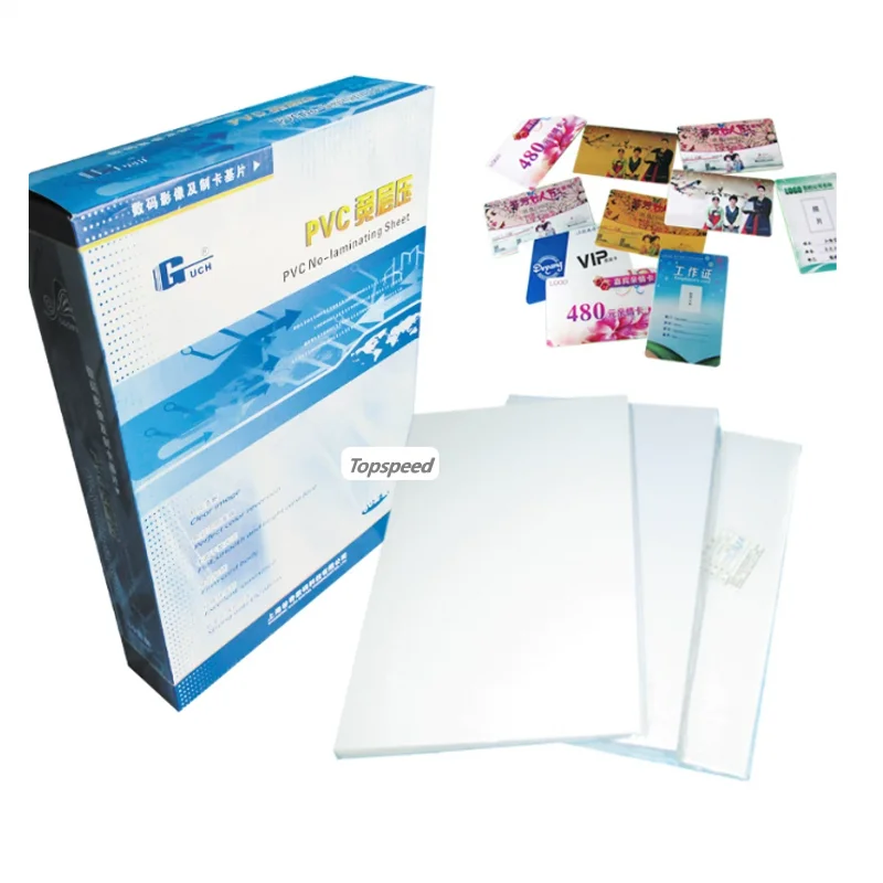 50 PCs A4 Size 0.58mm Thick ID Card Making PVC Sheets Supplies Material Blank Inkjet Print