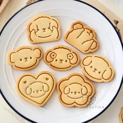 Cute Cartoon Dog Shaped Cookie Cutter Mold Various Puppy Cookie Embosser Mould Biscuit Fondant Cake Decoration Making Tools