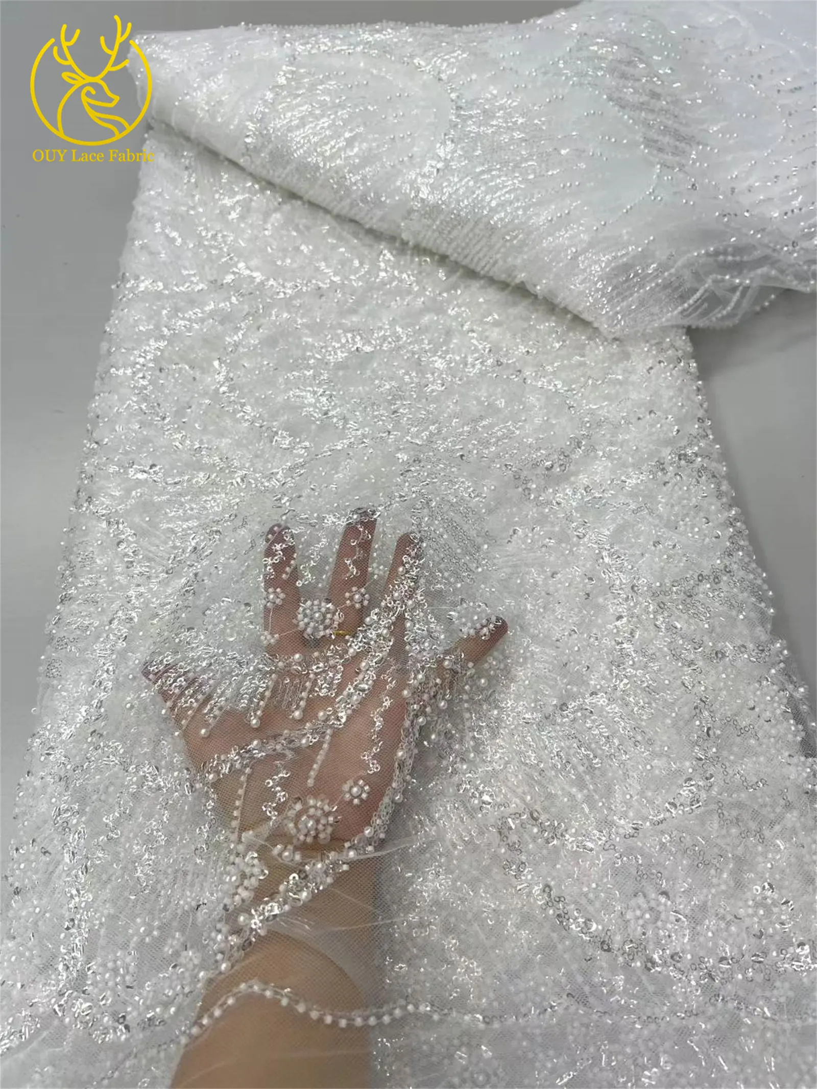 قماش دانتيل مطرز أفريقي 2025 جودة عالية فرنسي نيجيري العريس ترتر تول تطريز قماش دانتيل فساتين سهرة للحفلات