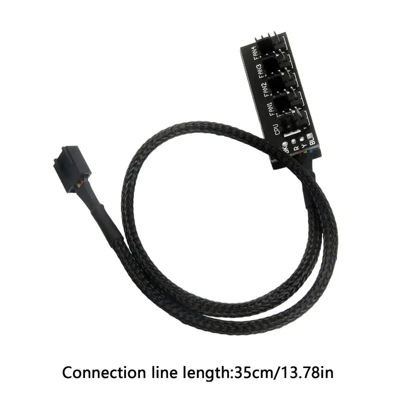 1 إلى 5 طريقة PWM مروحة محور الكمبيوتر وحدة المعالجة المركزية التبريد 4 دبوس/3PIN مروحة كابل الطاقة محور الفاصل محول جهاز كمبيوتر مكتبي برودة مروحة