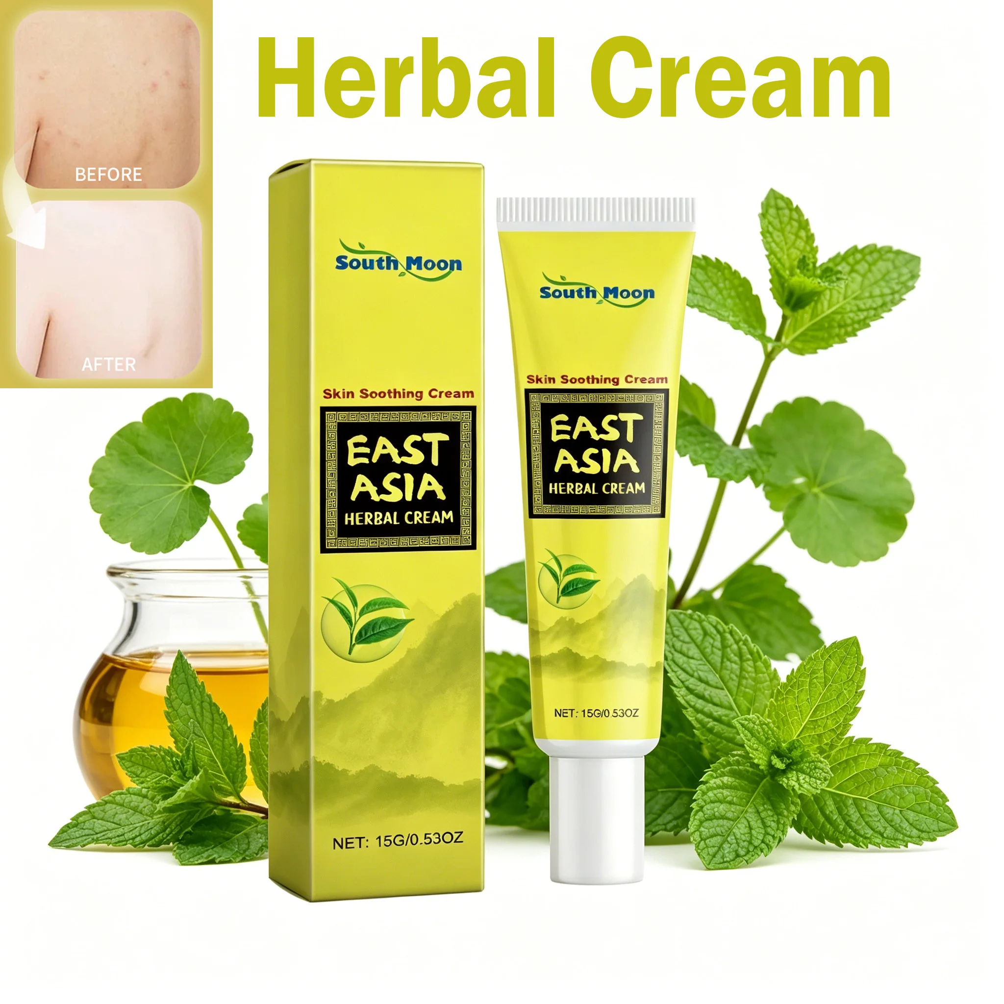 Herbal Cream Soothing Moisturizing Skin Cream with Tea Tree 