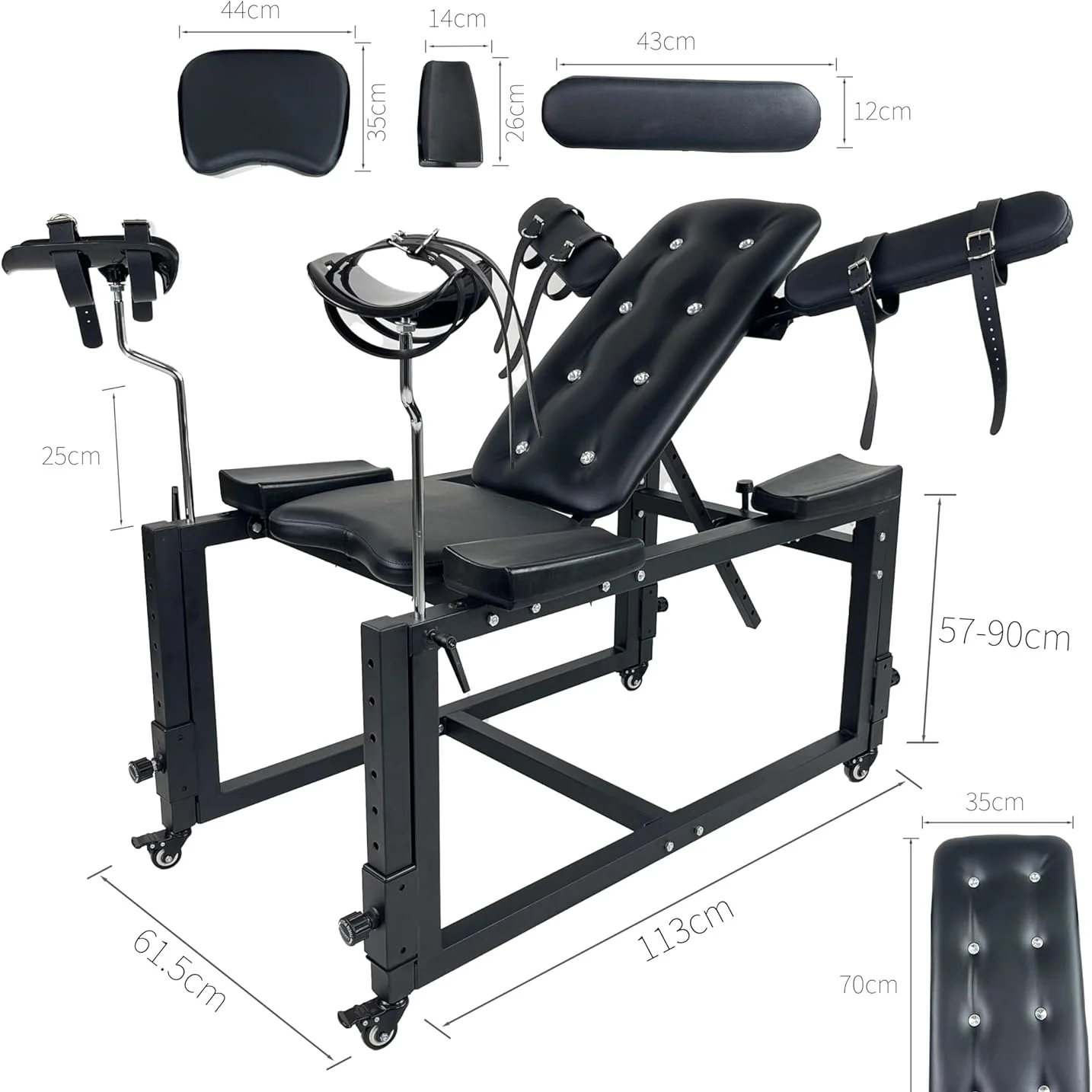 2-in-1 Sex Chair Sets Multifunctional Bondage Sex Furniture Sets BDSM Bondage Chair Gynecologist Chair with Handcuffs FootRest ArmsRest Sex Toys for Couples Adults