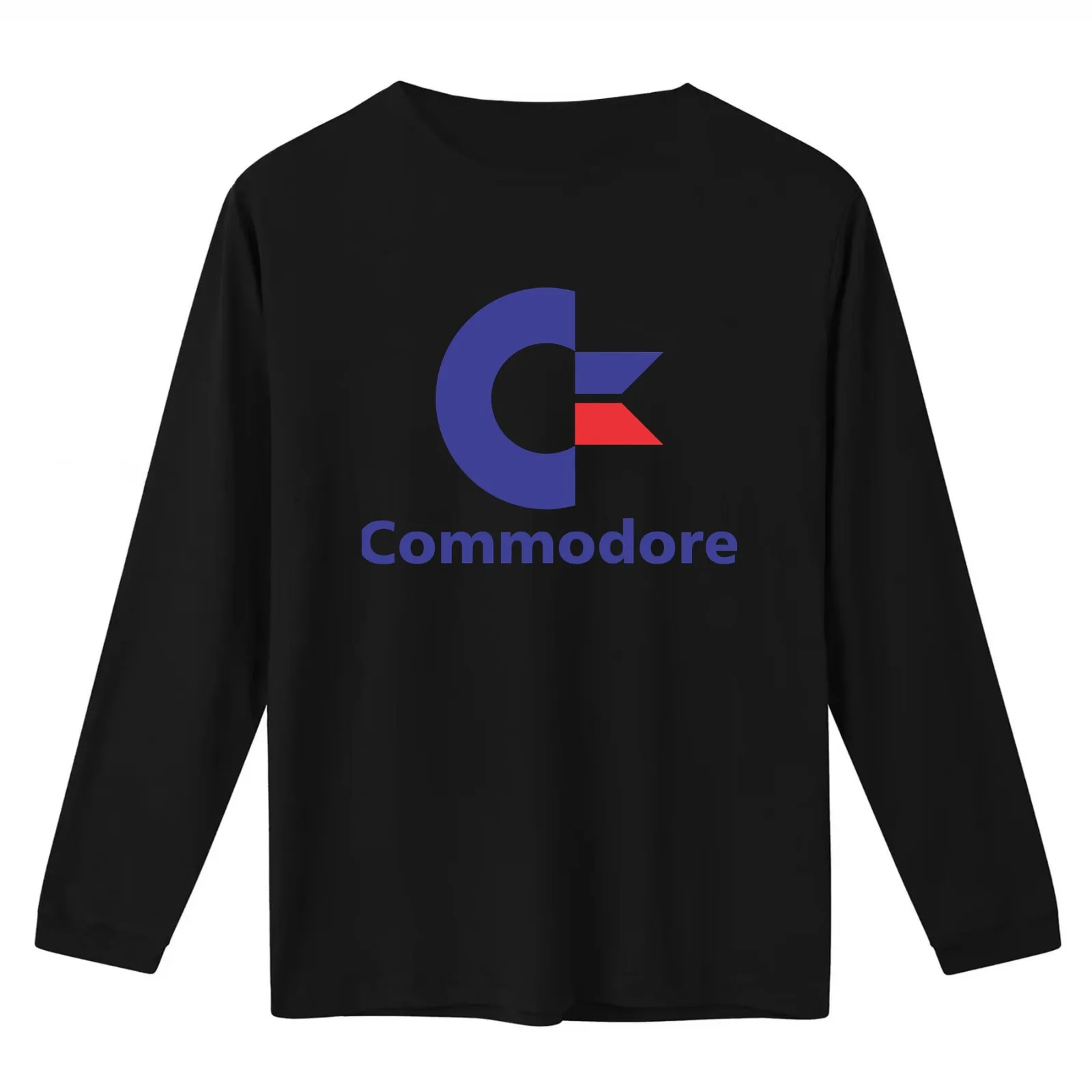 Commodore Logo T-Shirt Summer Casual Cotton Tee Oversized Streetwear Tops Vintage Graphic Print Loose Fit Short Sleeve