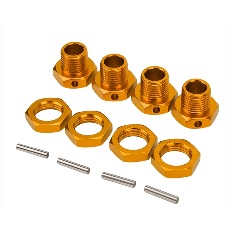 4PCS RC Wheel Hex Driver 17MM Aluminum Alloy Wheel Hex Coupler Upgrade Accessories Parts Kit for HSP 1/8 RC Crawler Car Parts