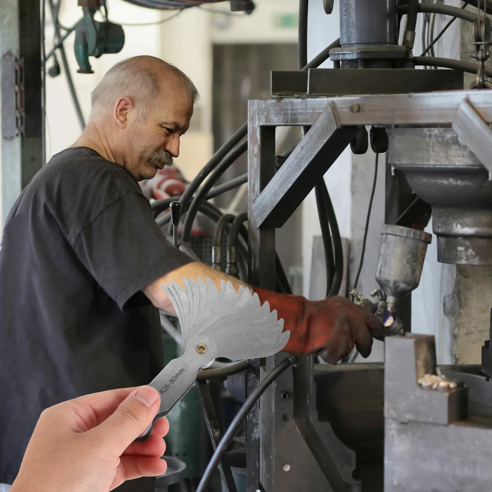 

Gauge Set Metal Measuring Tool For Curvature Arc Gauge For Radius Concave Convex Gap Measurement Instrument