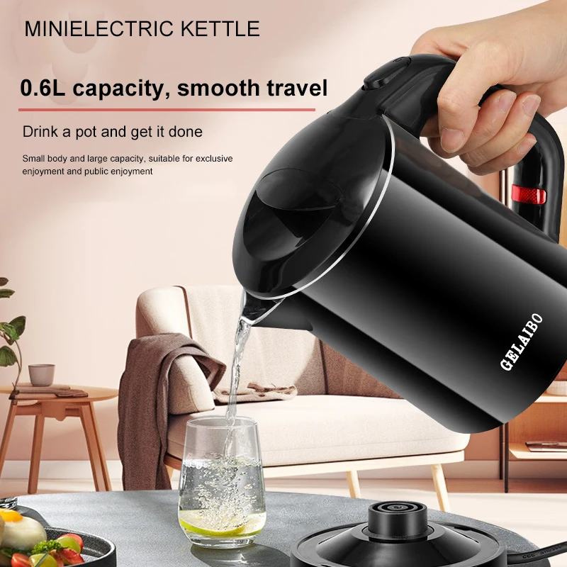 غلاية كهربائية من GELAIBO، سكن منزلي، 316 من الفولاذ المقاوم للصدأ، سعة مدمجة، صغيرة ومريحة