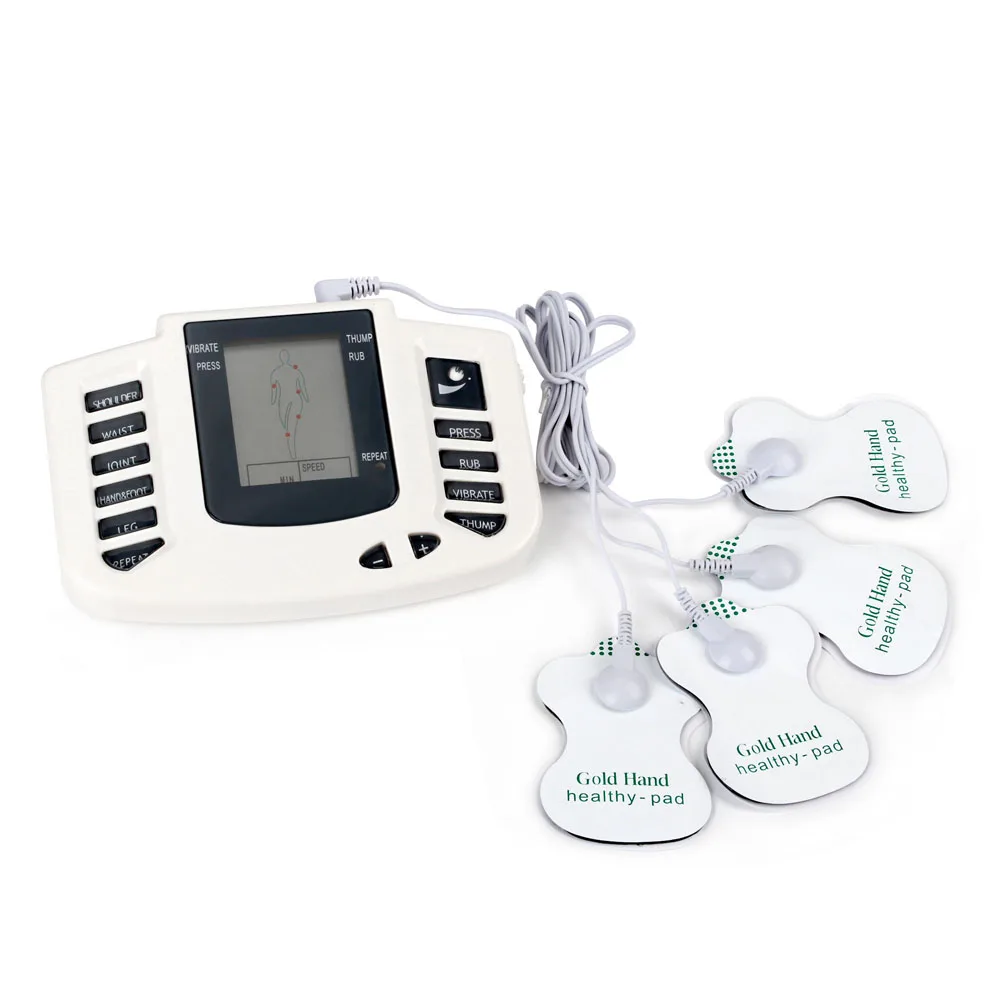 Electric Tens Muscle Stimulator Digital Muscle Therapy Full Body Massage Relax 16pads Pulse Ems Acupuncture Health Care Machine