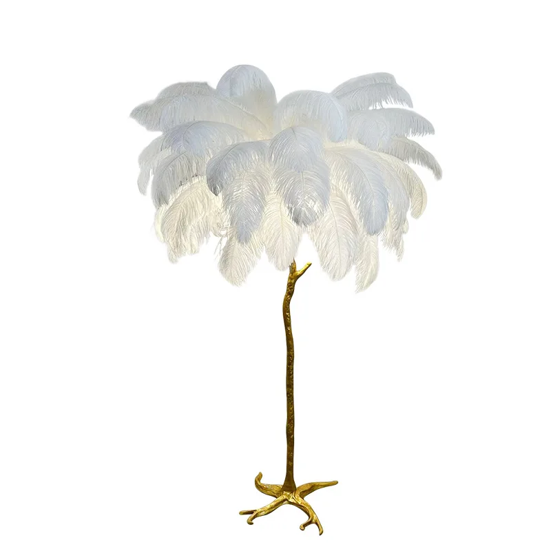 ZLJ point feather floor lamp living room high feeling bedroom bedside ambient light Internet celebrity