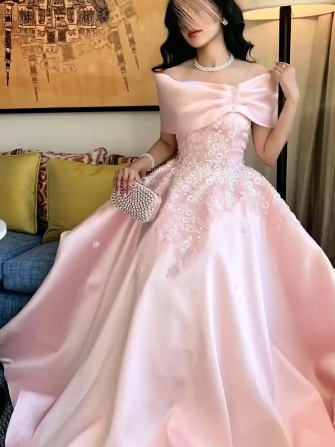 

Customized Sleeveless Off The Shoulder Prom Dresses Pleated Beadings Lace Floor Length Evening Dresses Party Dresses
