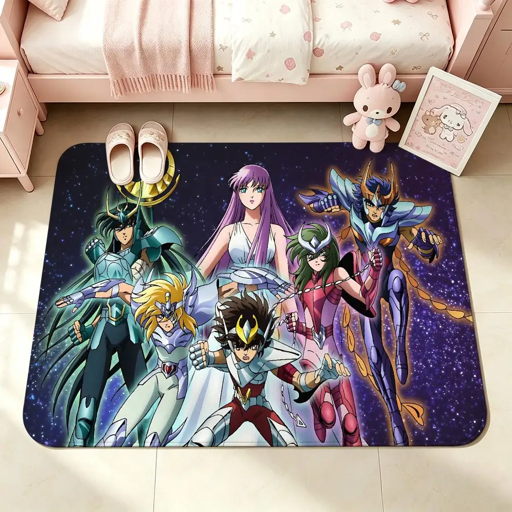 Anime-Saint SeiyaS Floor Mat Bedroom Carpet, Bathroom Foot Mat, Doormat, Non-Slip Absorbent Multi-Use
