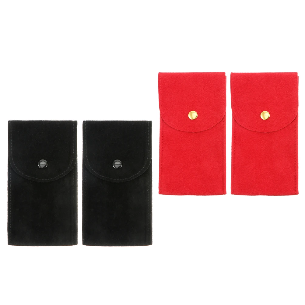 4pcs 플란넬 파우치 여행용 보관 케이스 내구성 내마모성 야외 휴대용 주최자 가방 시계 홀더 쥬얼리