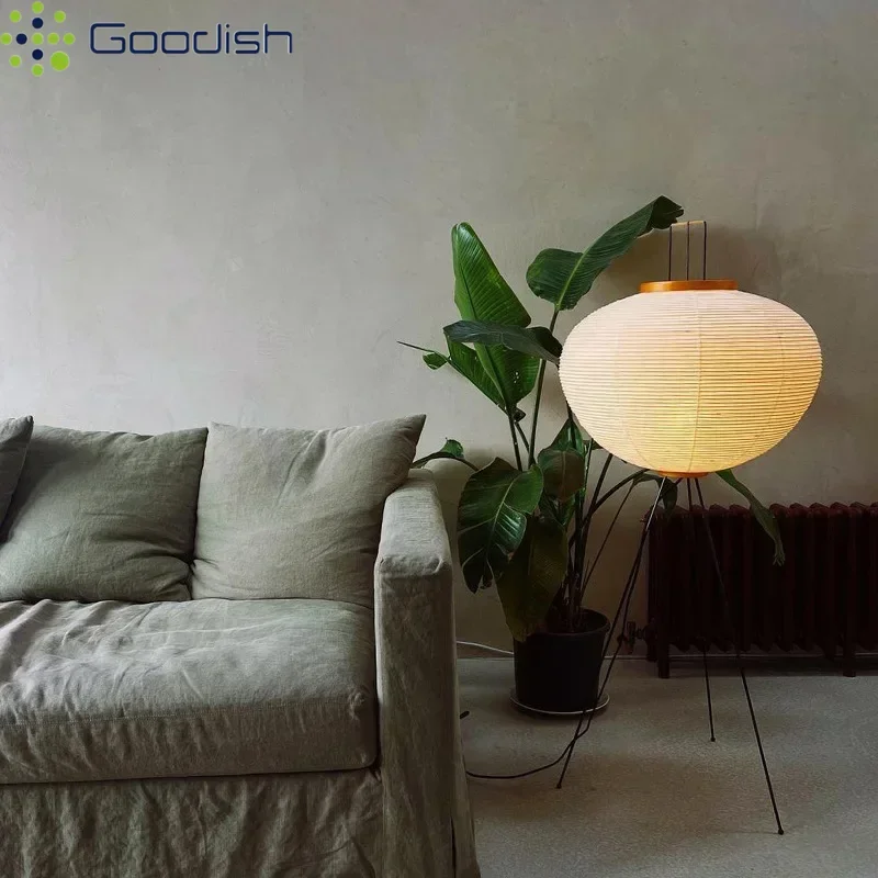 Modern Simplicity Nordic LED Floor Lamps Rice Paper Lantern Art Creative Plated Light for Living Room Home Decoration Chandelier