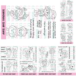 Boys and girls, and their pet dogs clear silicone stamps for DIY scrapbooking craft supplies stamp photo album card making